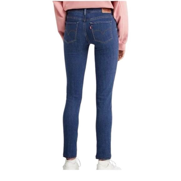 Womens Levis Mid-Rise Medium Stonewash Rinse Skinny Jeans - Sz 14 - Picture 2 of 5